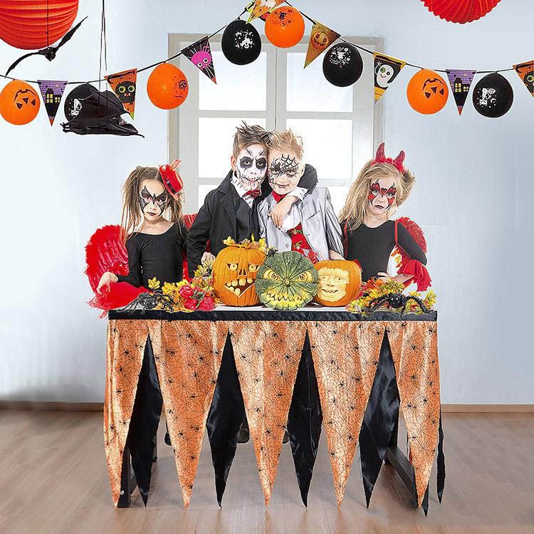 Acquista Gonna Da Tavolo Di Halloween Ragnatela Ghost Table Runner Tovaglia Hawaii Fai Da Te Compleanno Decorazioni Feste Di Nozze A 978 Dal