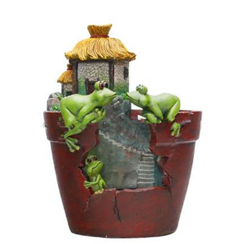 2018 New Products Resin Fairy Lovely Log Cabin Kits Garden