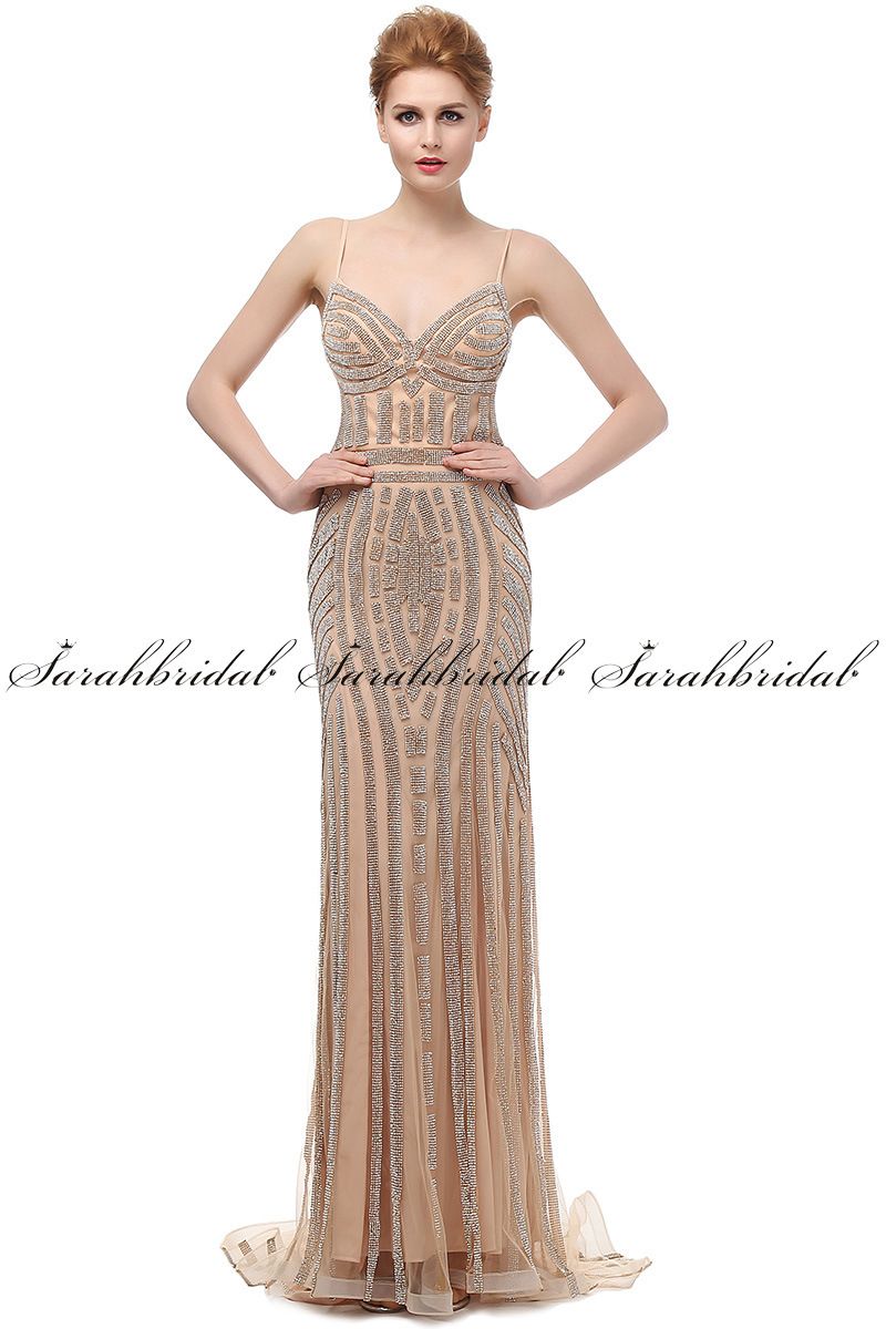 silk champagne prom dress