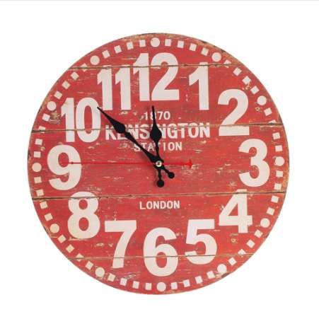 Reloj retro círculo decoración reloj vintage decoración de la pared reloj de pared con número romano reloj de pared decorativo silencioso
