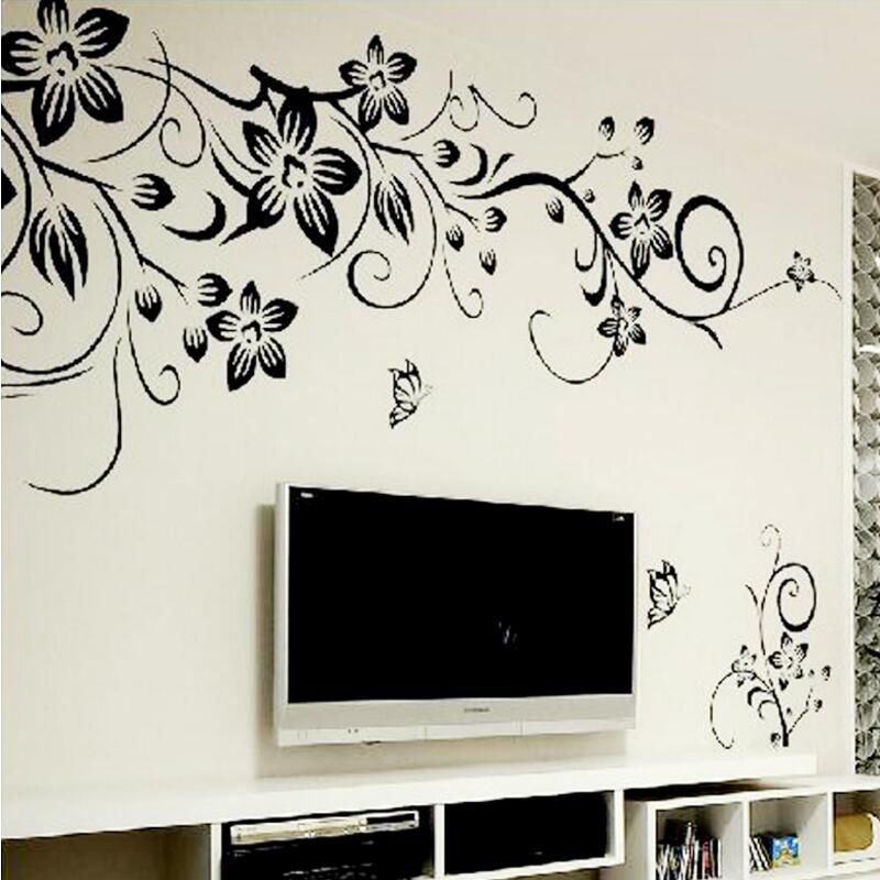 Diy Wall Art Decal Decoration Fashion Romantic Flower Wall Sticker Home Decor 3d Wallpaper Design Wall Decals Design Wall Stickers From Homeju 543