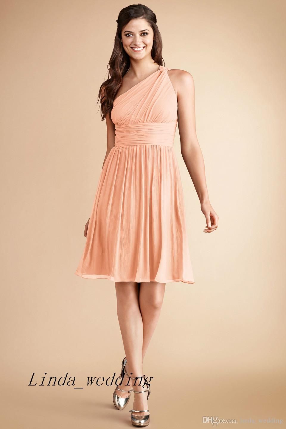 pastel coral dress