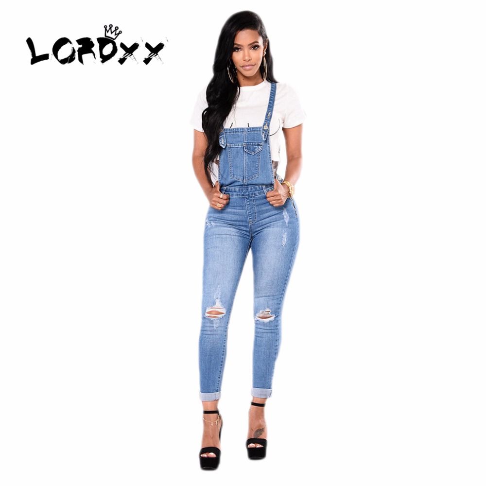 denim bodycon jumpsuit