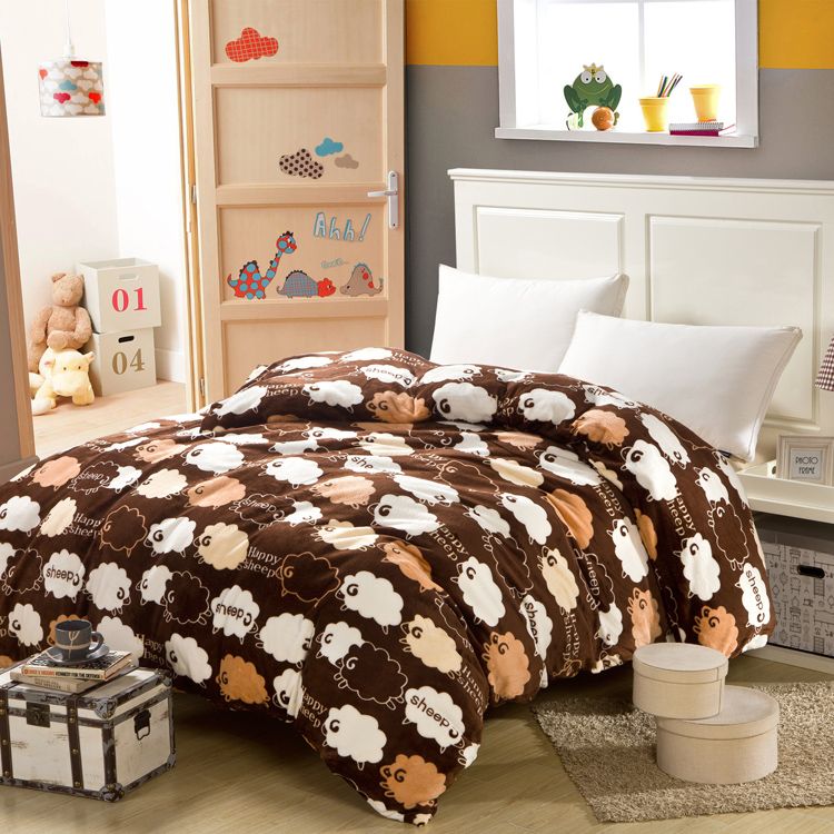 2020 Wholesale Duvet Cover Separate Thickening Coral Fleece