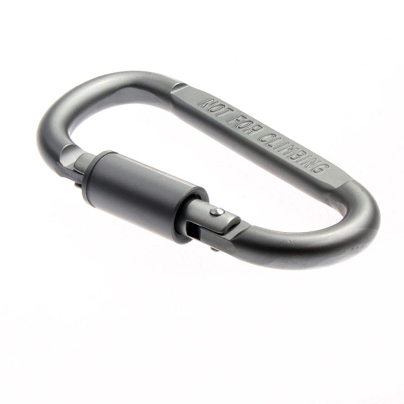 Camping Carabiner Aluminum Alloy D Shaped Locking Hook Ring Key Climbing Tools