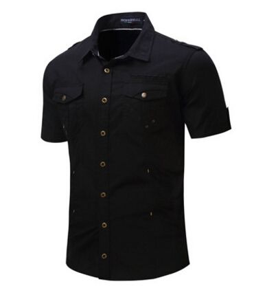 camisa casual manga corta