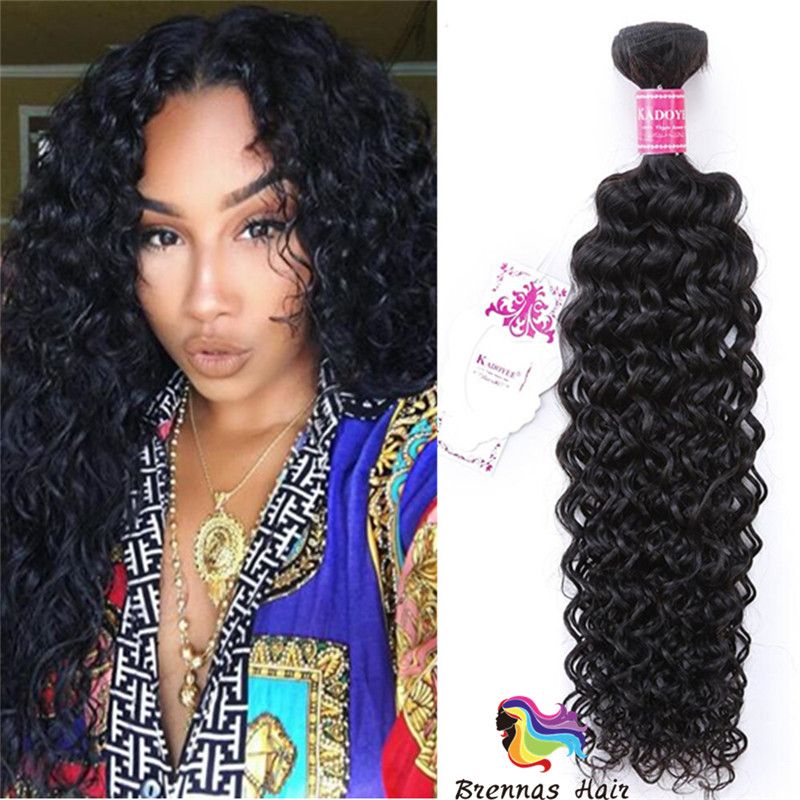 Natural Black Color Brazilian Jerry Curly Hair Weave Human Hair