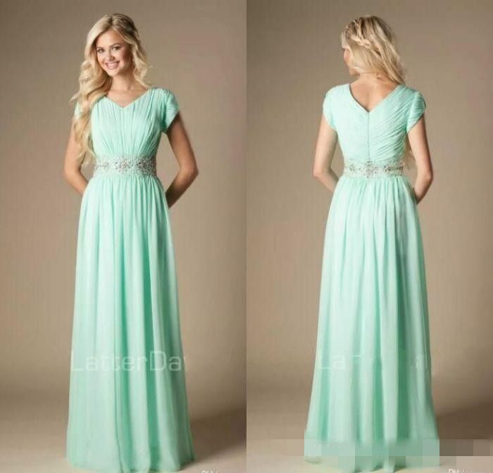 mint green maid of honor dress