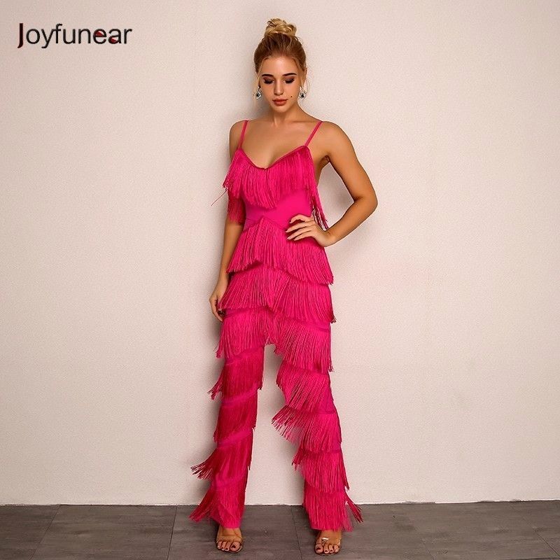 plus size tassel jumpsuit