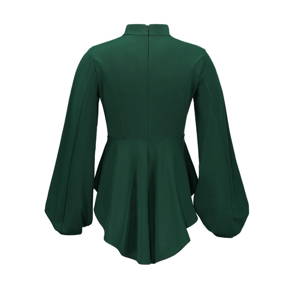 Acheter Pas Cher Tops Et Chemisiers Clocolor Pour Femmes Vintage Tunique  Automne Hiver Automne Hiver Longue Blouse À Manches Longues Vert Peplum  Blouse Femme Du 29,95 € | Fr.Dhgate
