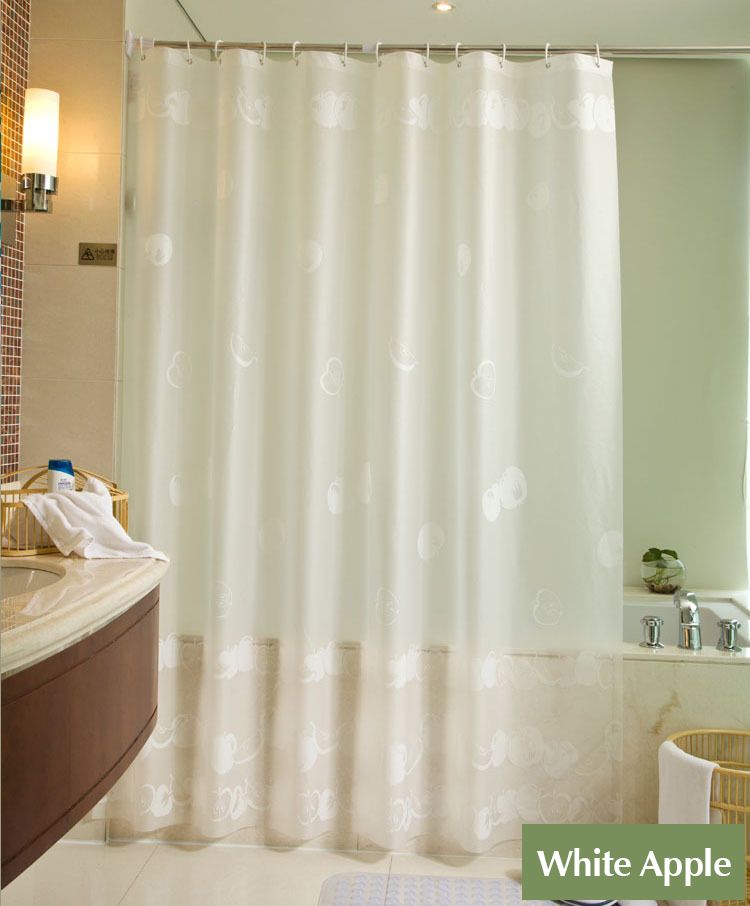 2019 Europe Simple Transparent Shower Curtain PEVA Endless Apple Striped Printing Waterproof Mold Proof Plastic Bathroom Curtains Pa An From rBVaSltRlO ALEBnAALR6kASd1Q610