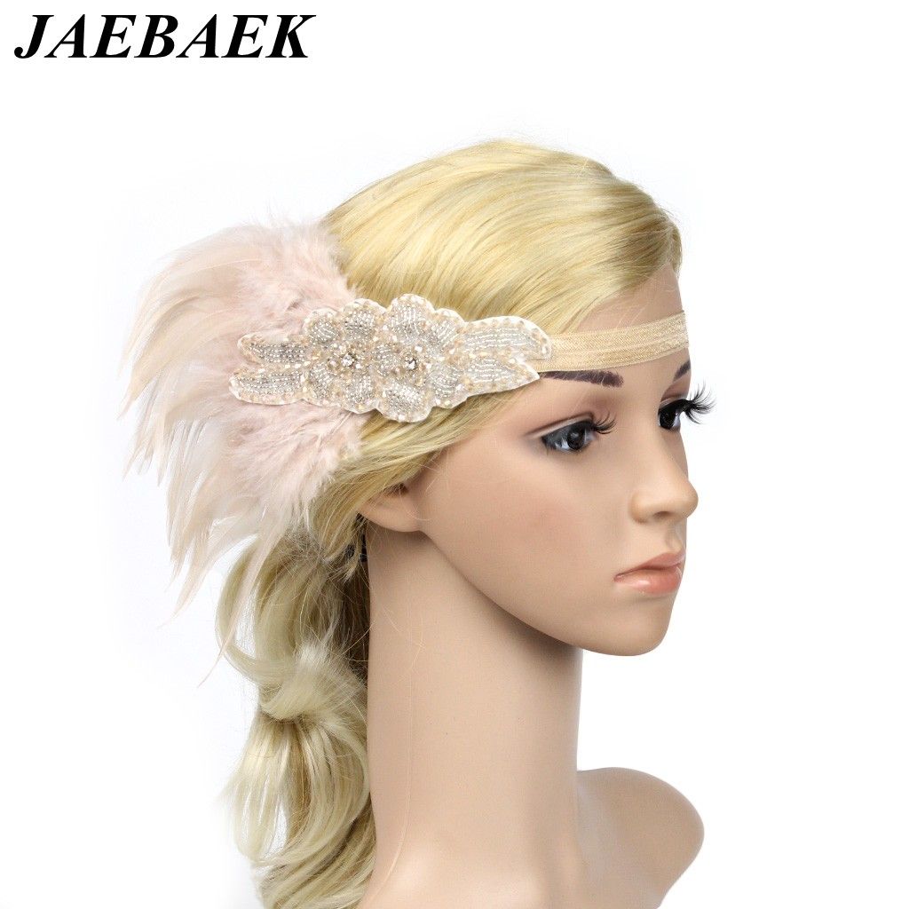 Brautpfau Feder Fascinator Stirnband Kristall Rhinestone Headwear