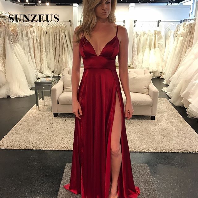 red dress with two slits
