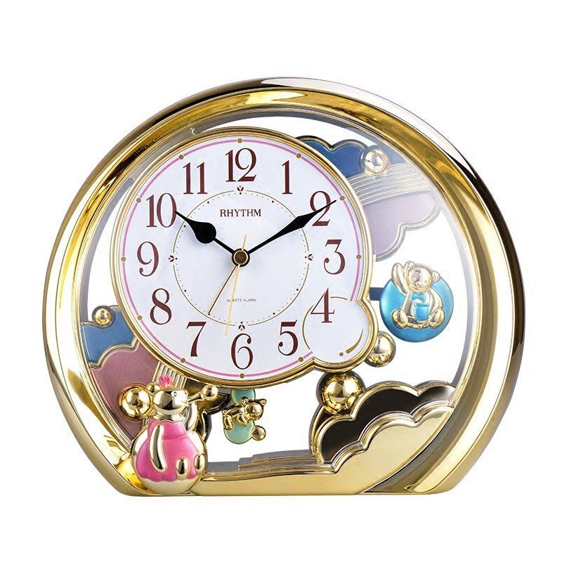 Brand Cute Mini Bear Saat Silent Jumping Movement Table Clock