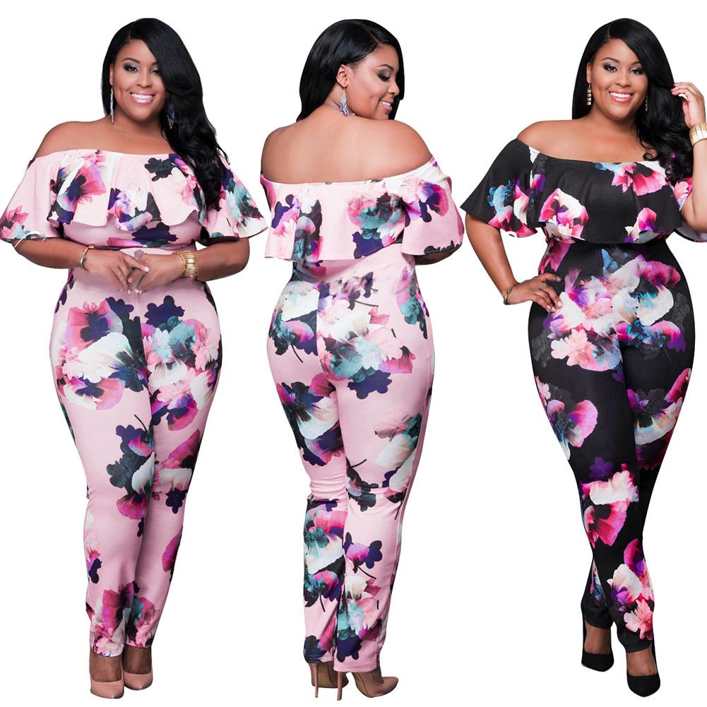 Acquistare Tuta Donna Elegante Floreale Taglie Forti Taglie Conformate  Party Tuta Da Donna Pagliaccetti Da Donna Tuta Da Donna L XXXL Ruffle Off  Economico | Consegna Veloce E Qualità | DHgate Italy