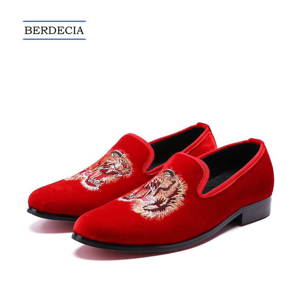 red prom loafers