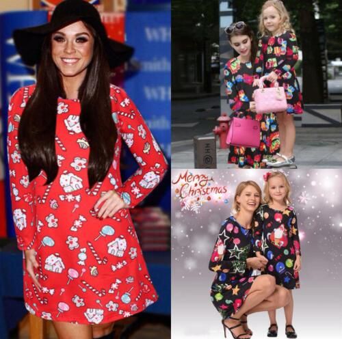 Family Mother Daughter Dress Christmas Family Matching Mother Daughter Dresses Clothes Long Sleeve Snowmen Kids Sister Dress KKA5973 Red Carpet