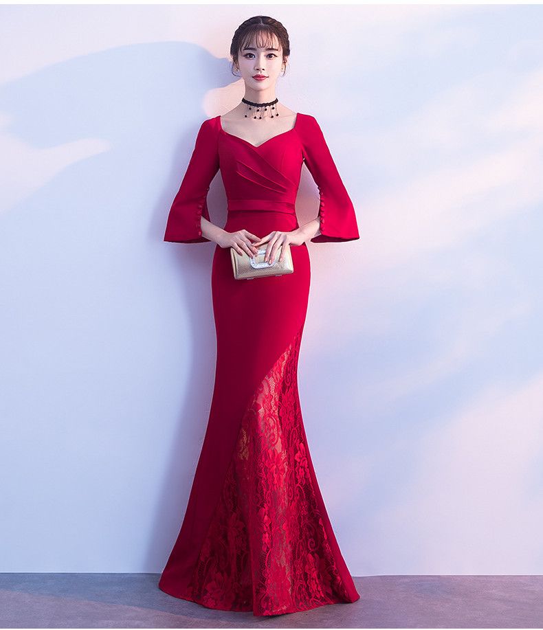 Compre 19 Otono Nueva Vestido De Noche Mujer Banquete Digno Ambiente Red Fish Tail Boda De La Novia Tostadas Anfitrion De Vestuario A0065 A 22 44 Del Xian13 Es Dhgate Com Compre 19 Otono Nueva Vestido De Noche Mujer Banquete Digno Ambiente Red Fish Tail Boda De La Novia Tostadas Anfitrion De Vestuario A0065 A 22 44 Del Xian13 Es Dhgate Com