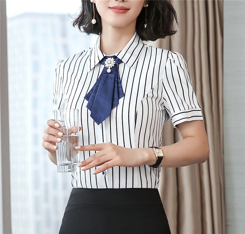 striped formal shirt womens