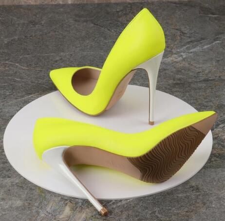 luminous yellow heels