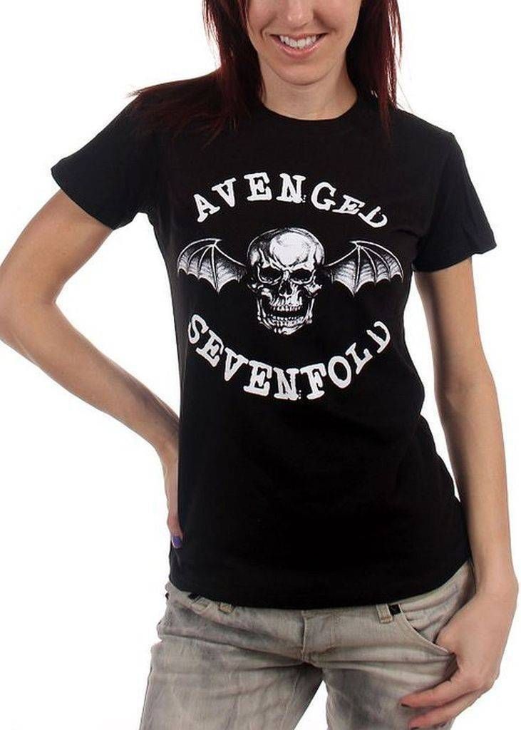 Avenged Sevenfold Classic Deathbat Junior camiseta para mujer MD, LG, XL Nueva camiseta con estampado