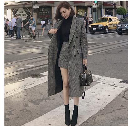 short dress with long coat