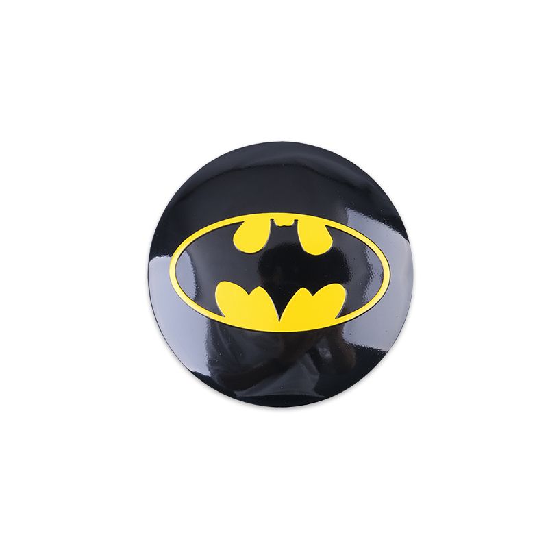 4x 56mm centro de rueda de coche de aleación negro de Batman Tapacubos Adhesivo Calcomanía Emblema Insignia
