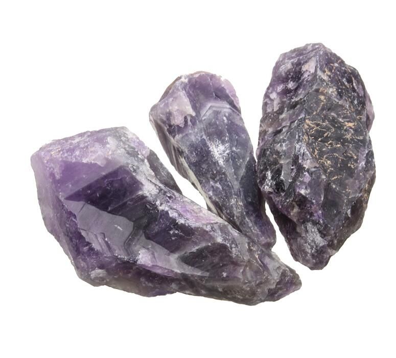100g Natural Purple Amethyst Point Quartz Crystal Rough Rock Specimen Healing VQ 