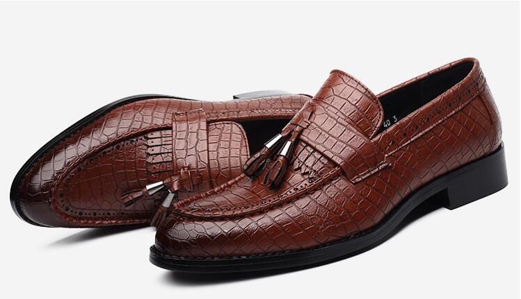 2018 Crocodile Grain Trend Mens Shoes 