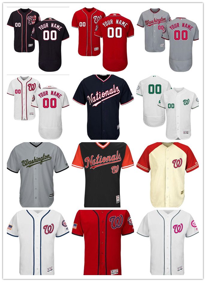 2020 Custom Mens Women Youth Washington Nationals Personalized Name And
