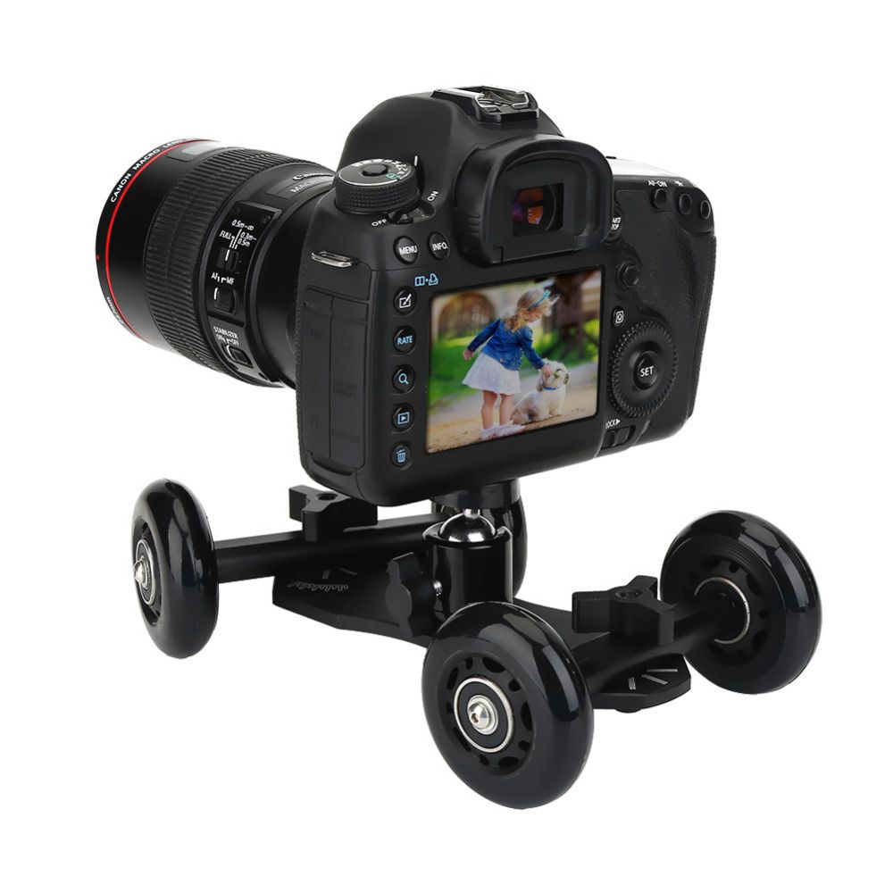 2021 4 Wheels DSLR Action Video Camera Track Car Stabilizer Aluminum