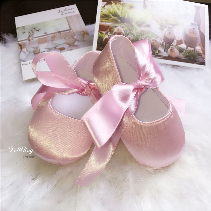 satin baby shoes