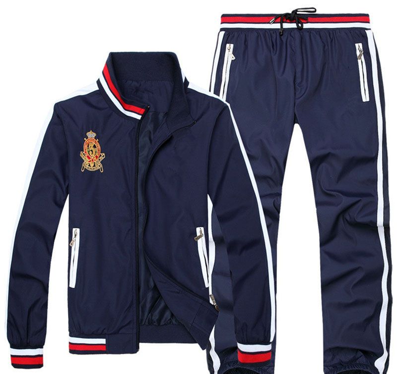 polo jacket and sweatpants set