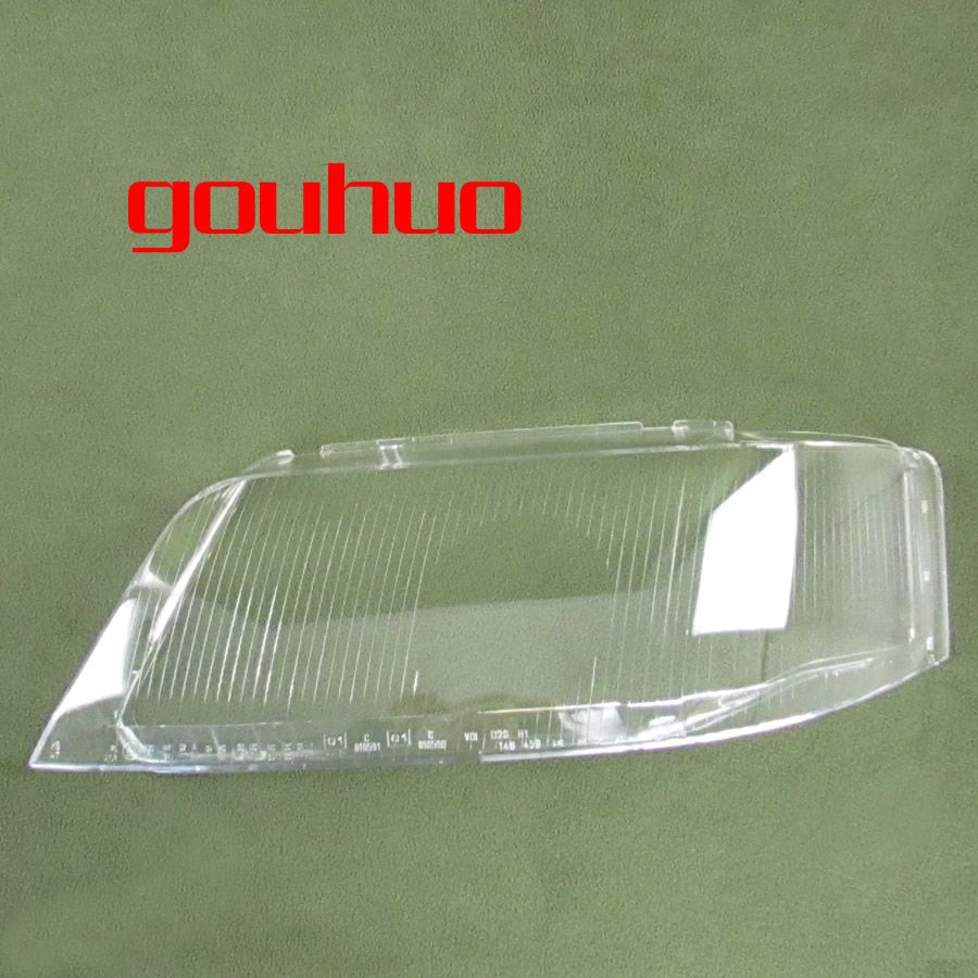 Couvercle de lentille de Phare Phare De Voiture Abat Fit for Audi A6 C5 2003-2005 Phares Avant Objectif Lampe en Verre Phares Abat Shell Couverture Masques Transparents Voiture Capot Wrap