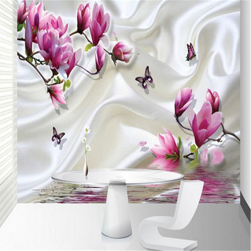 Papel tapiz personalizado foto magnolia cubierto pintura mural para sala de estar dormitorio papel tapiz hotel sala de reuniones papel tapiz 3d