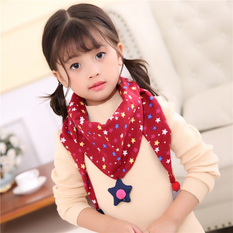 Knitted Cotton Baby Girls Scarf Double Layer Kids Round Scarf Boys Collar Scarves Autumn Winter 1-4Y 