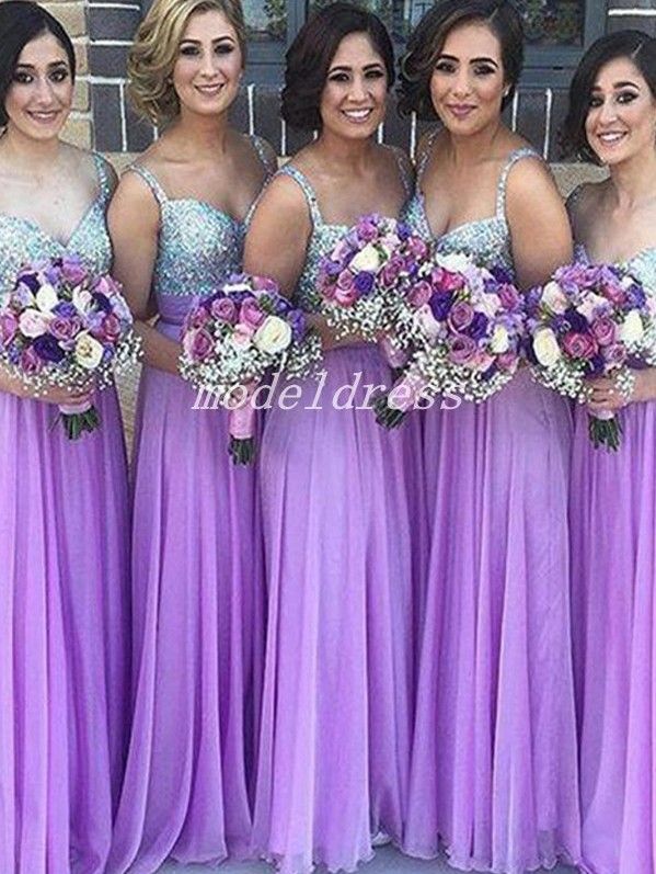 pastel lilac bridesmaid dresses