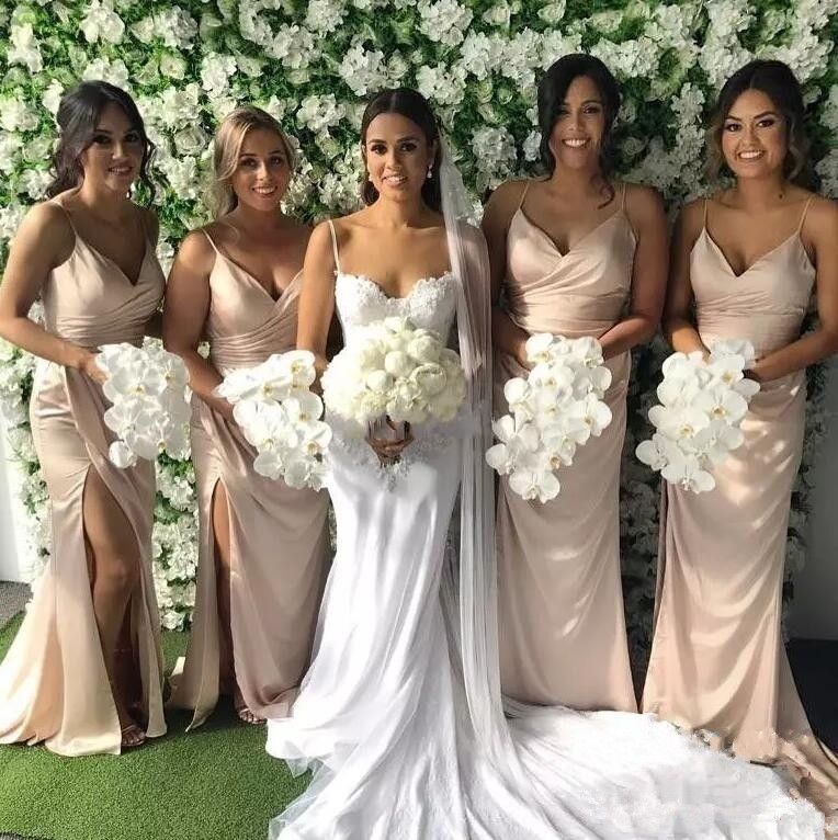 satin bridesmaids dresses