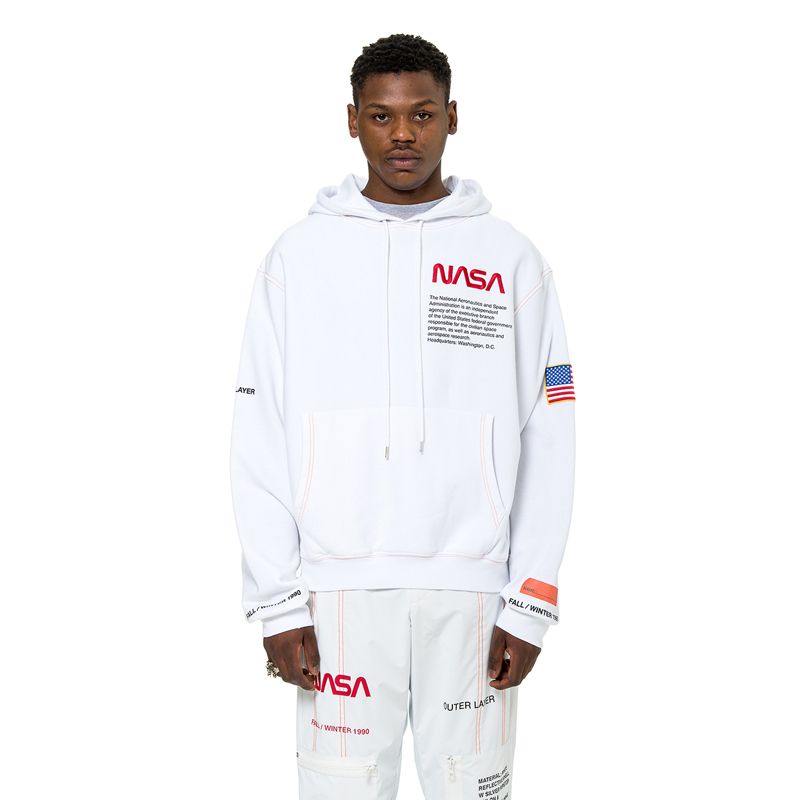 heron preston x nasa moletom com capuz