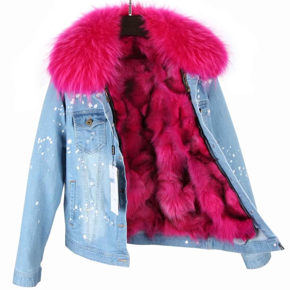 light denim rose fur