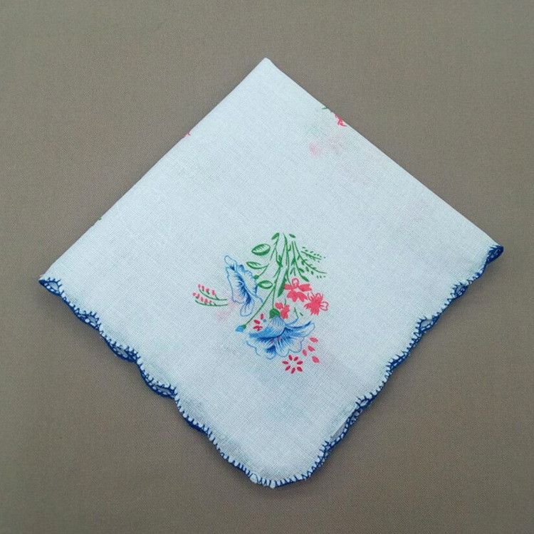 100% Cotton Handkerchief Towels Cutter Ladies Floral Handkerchief Party ...