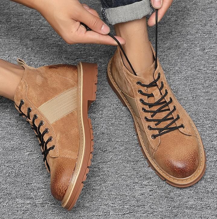 mens leather boots fashion