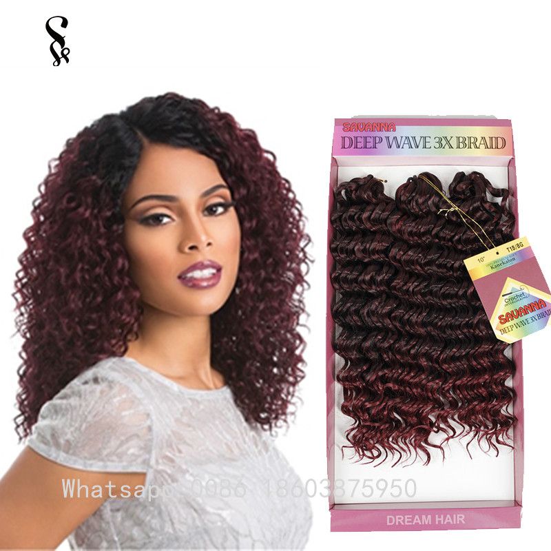 2019 Ombre Puffy Twist Curly Hair Synthetic Hair Freetress Deep