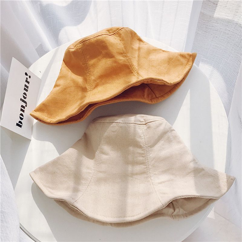 Bucket Hat Women Summer Linen Hats Uv 
