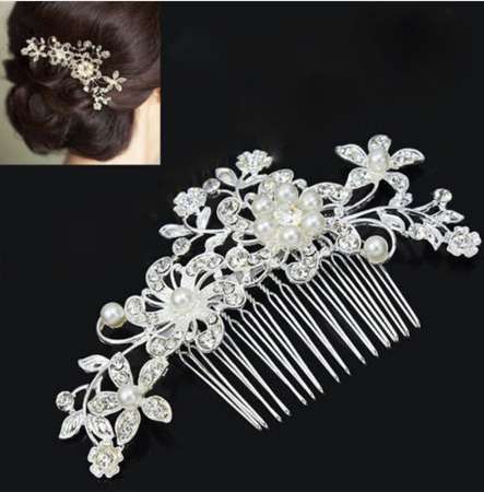 1 New Gorgeous Hair Comb with Shinny Crystals Hair Jewelry Accessories US Seller