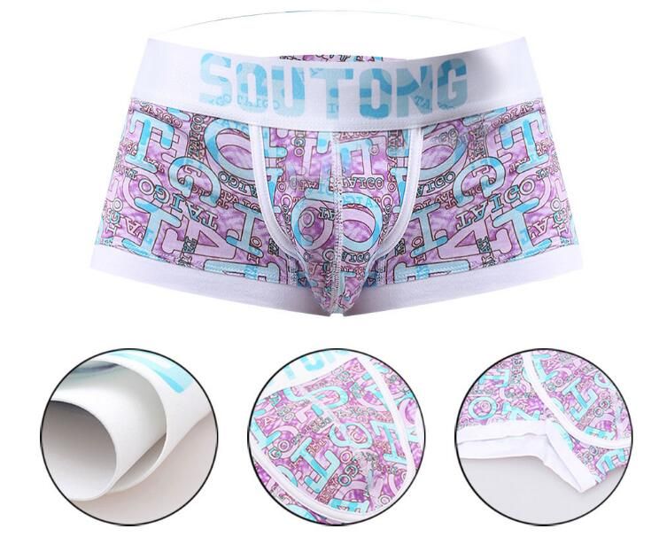 Compra Ropa Interior Para Hombre Letras Impresas, Pantalones De Pie Plano,  Pantalones De Algodón Para Hombres Jóvenes, Boxers, Par De Cajones De Baja  Altura, 3 Piezas / Lote Barato | Entrega Rápida