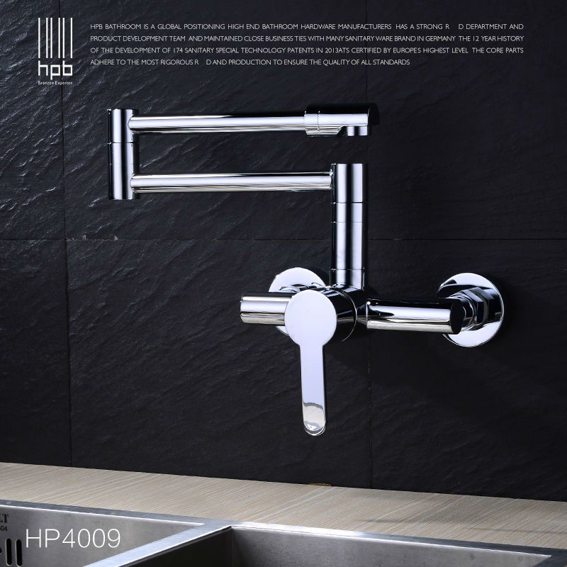 2019 Hpb Contemporary Brass Folding Kitchen Faucet Wall Mounted