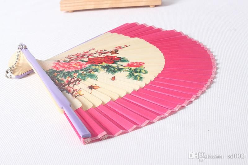 Coloured Drawing Spun Silk Fan Women Practical Painting Process Exquisite Bamboo Folding Fans Party Easy Carry 5 5my Cc Unique Wedding Favors For Guests Unique Wedding Favours From Sd003 1 66 Dhgate Com