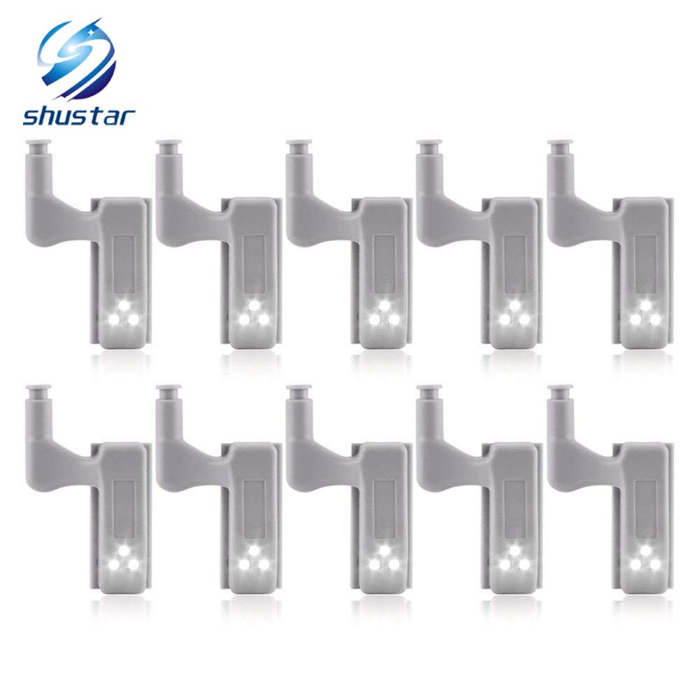 10 Pièces Universel LED sous Lumière de Placard Intérieur Charnière Lampe