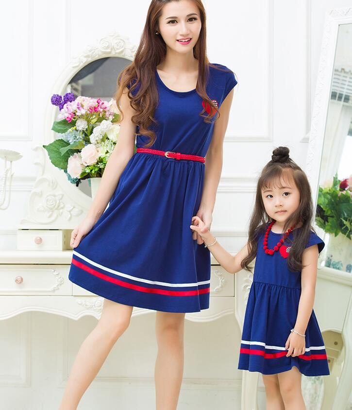 Compra Ropa Familiar De Verano Vestidos De Madre E Hija Mamá E Hija Vestido  De La Academia Naval Trajes A Juego Vestido Para Niños Y Mujeres Regalo  Barato | Entrega Rápida Y